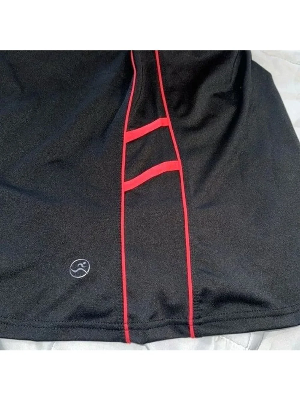 Active Wear Racerback Tank Top Black & Red Large Polyester/Spandex Womens Athlet - Picture 5 of 7